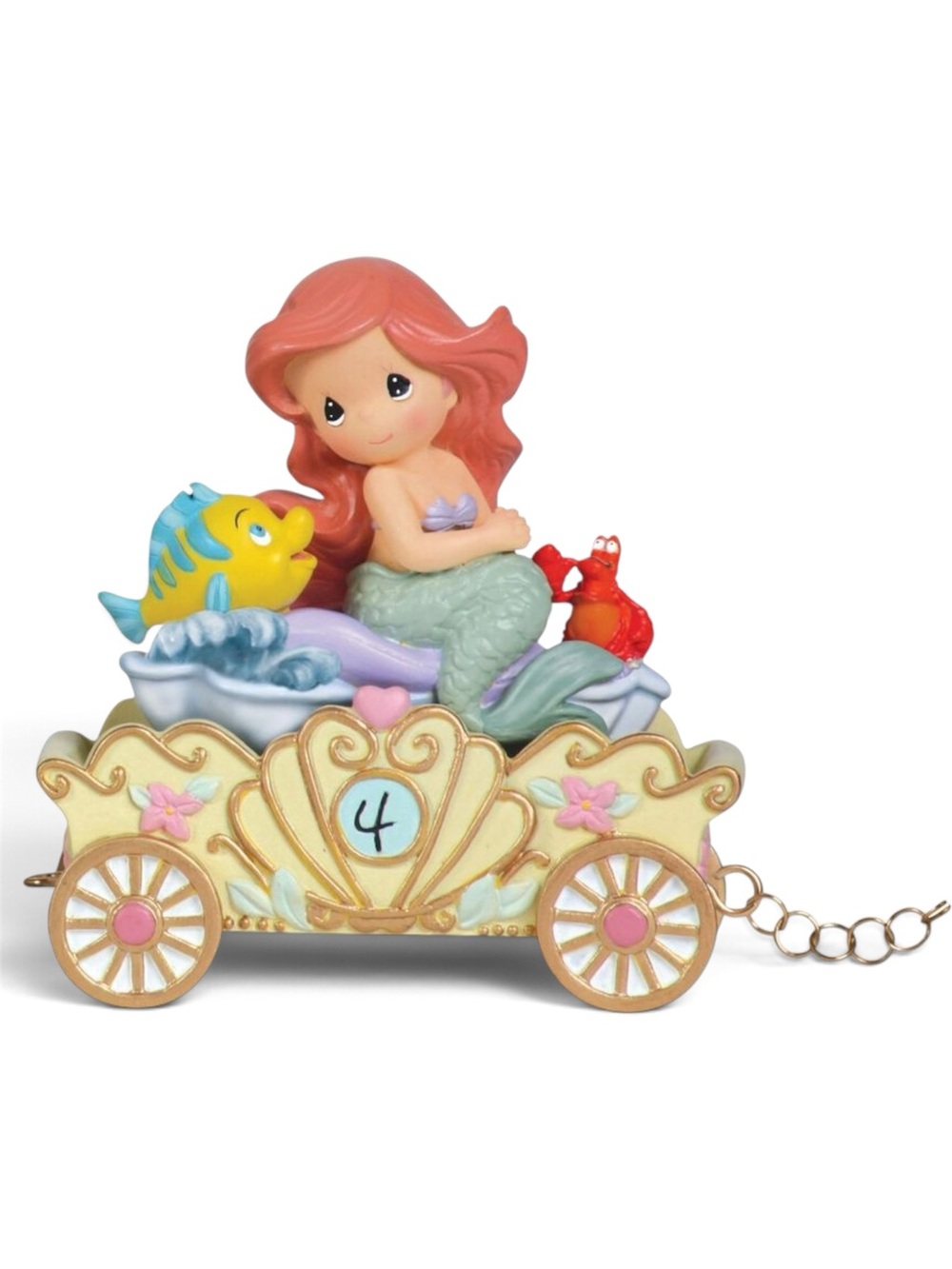 Precious Moments Disney The Little Mermaid Birthday Parade, Age 4 Ariel Figurine
